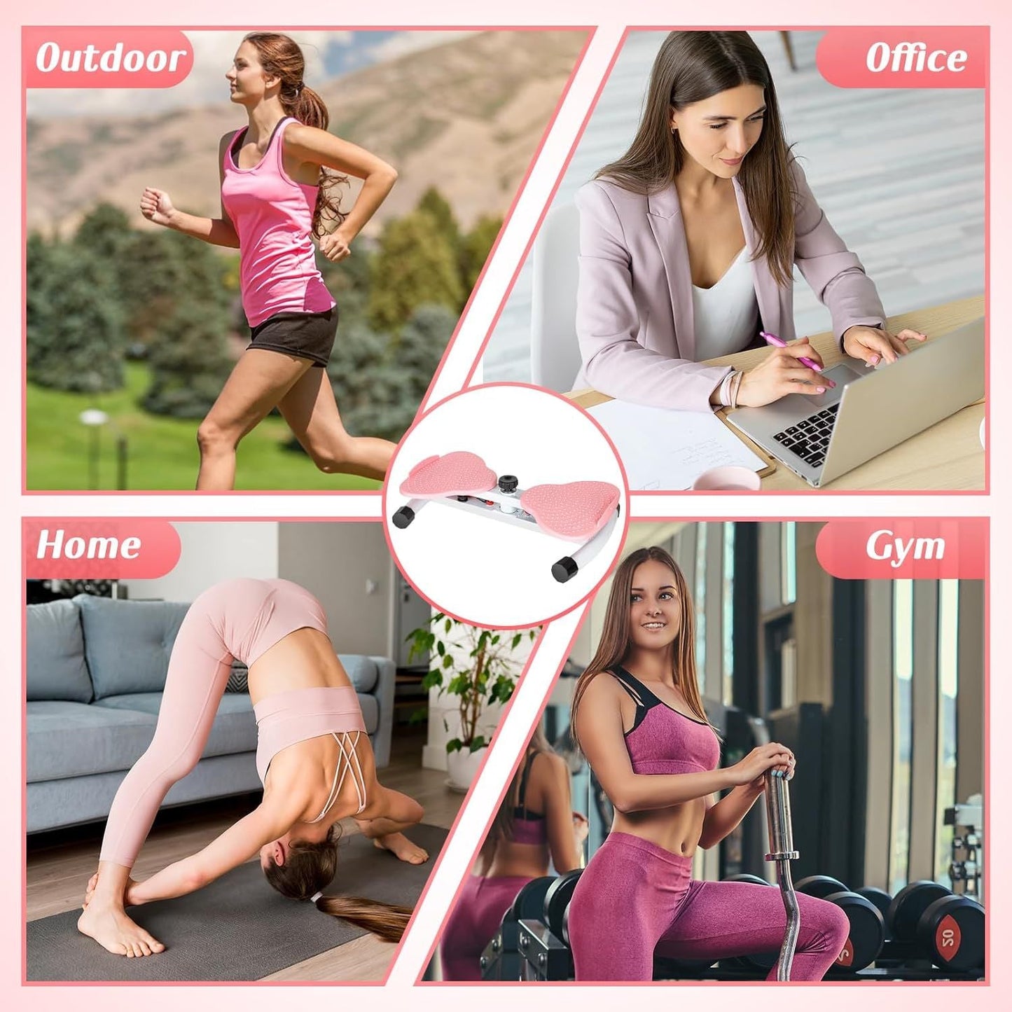 Fitness Waist Twister Board - Noiseless Ab Twister with Resistance Bands for Effective Belly Fat Sculpting
