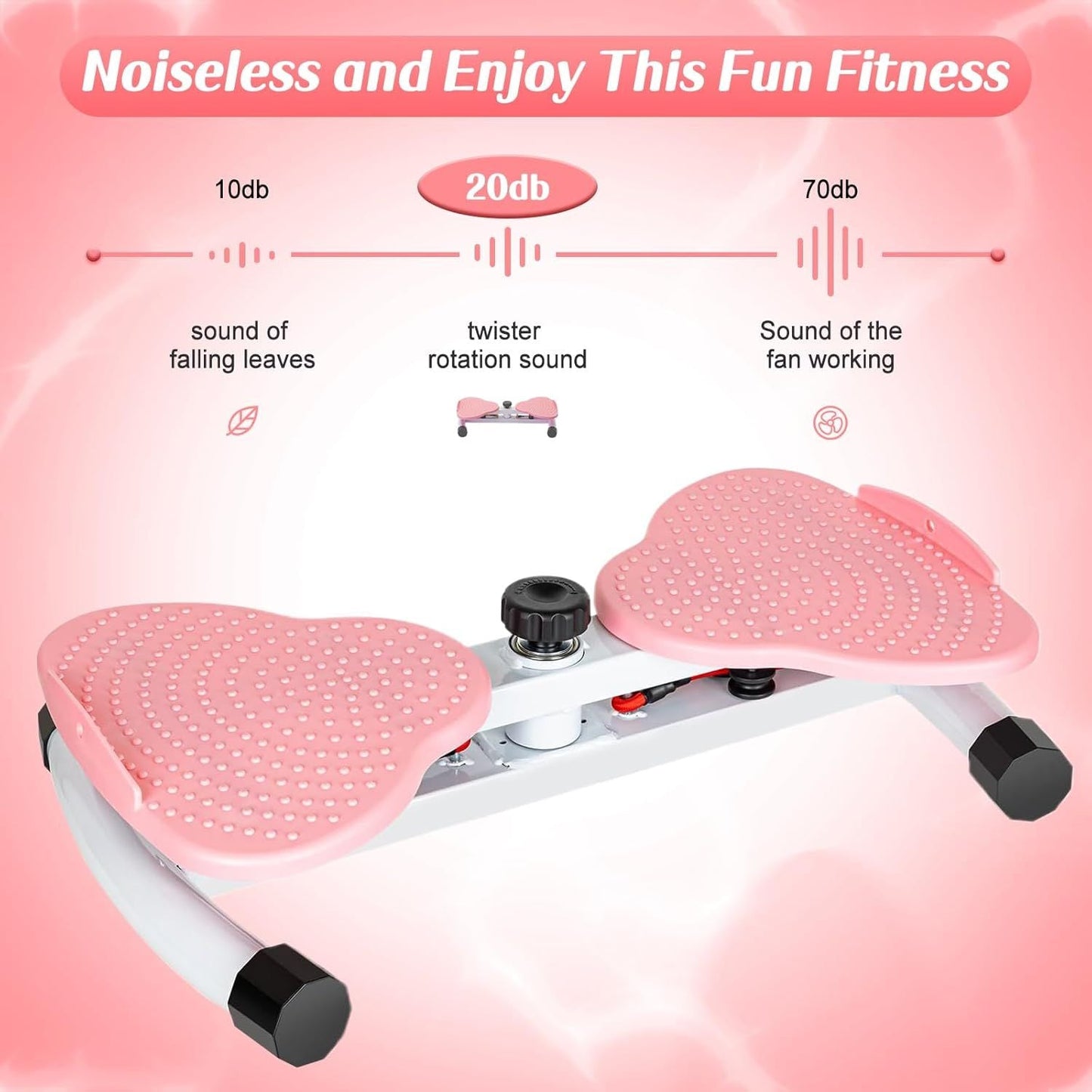 Fitness Waist Twister Board - Noiseless Ab Twister with Resistance Bands for Effective Belly Fat Sculpting