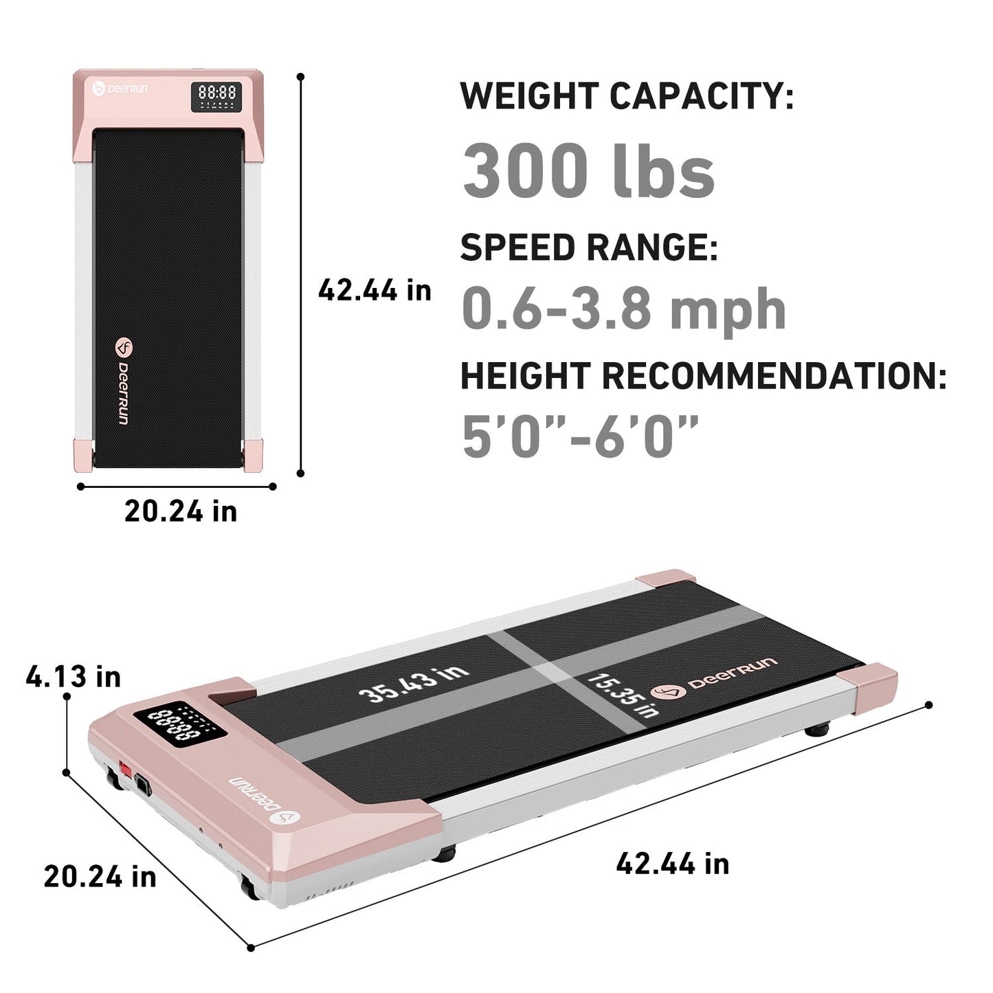 Mini Under-Desk Treadmill with Remote Control