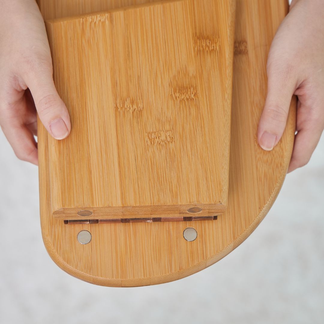 Folding Bamboo Meditation Bench & Zabuton Mat Set