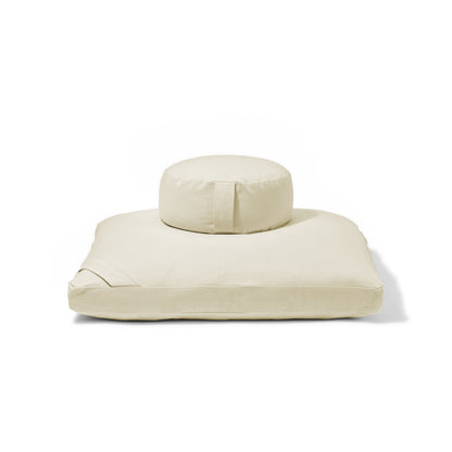 Organic Meditation Cushion Set in Vanilla
