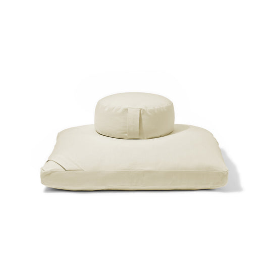 Organic Meditation Cushion Set in Vanilla