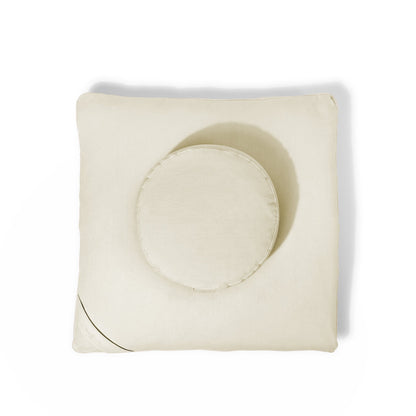 Organic Meditation Cushion Set in Vanilla