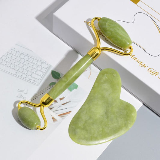 Jade Stone Face Roller and Gua Sha