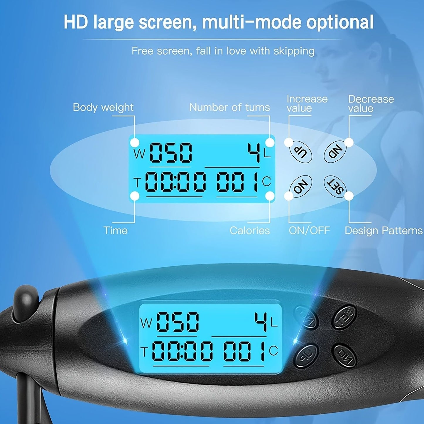 Jump Rope With Digital Calorie Counter And Time Setting