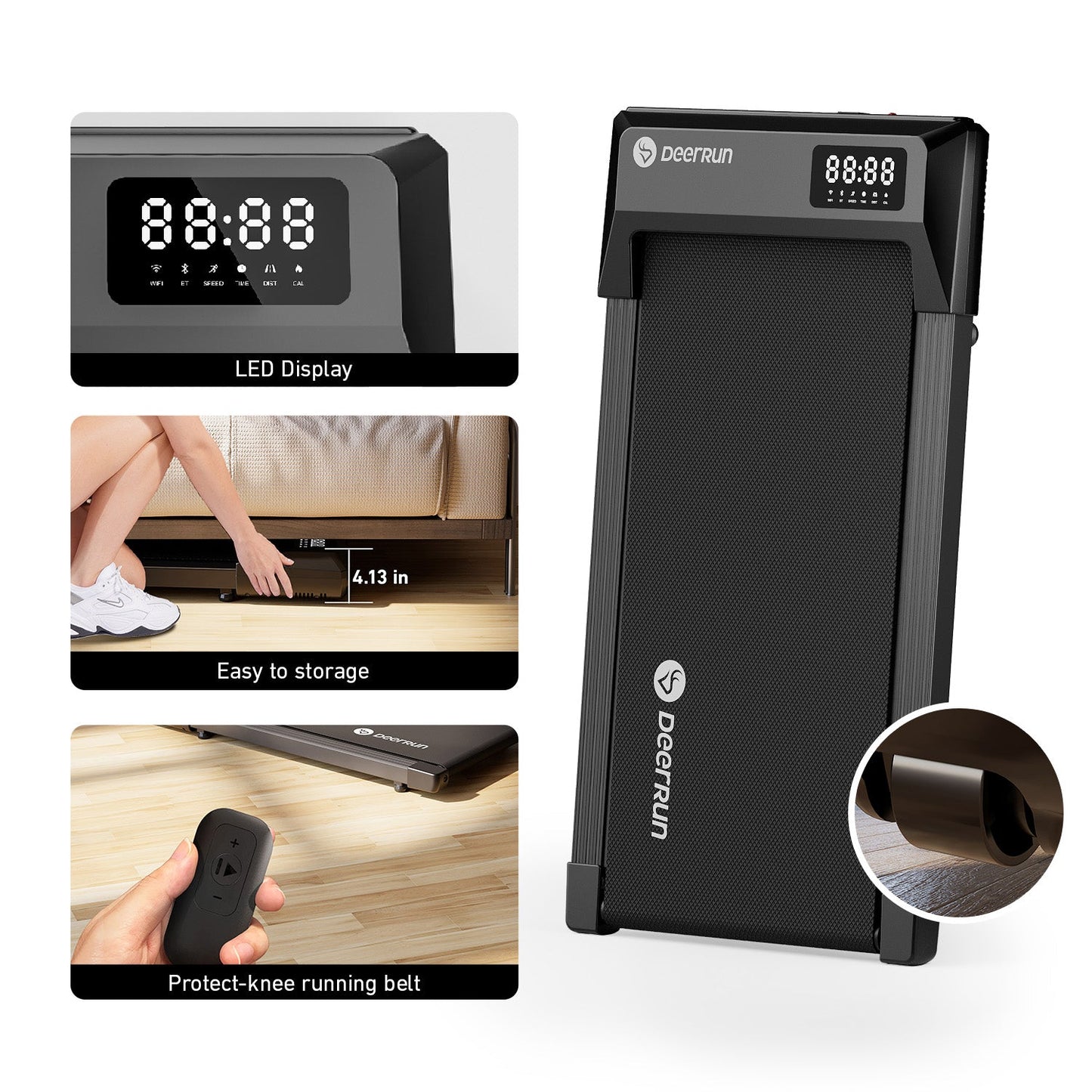 Mini Under-Desk Treadmill with Remote Control
