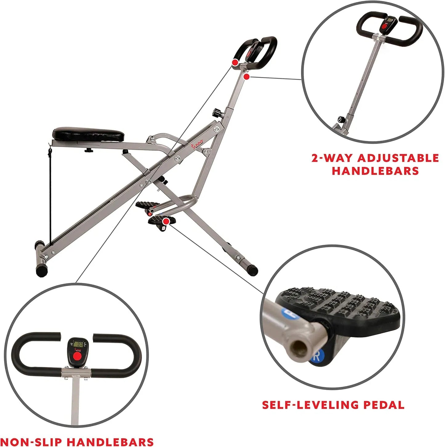 Squat Assist Trainer, Foldable & Easy Setup Exercise Equipment w/Adjustable Resistance