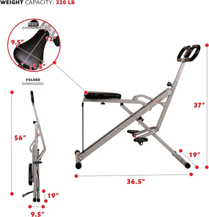Squat Assist Trainer, Foldable & Easy Setup Exercise Equipment w/Adjustable Resistance