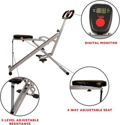 Squat Assist Trainer, Foldable & Easy Setup Exercise Equipment w/Adjustable Resistance