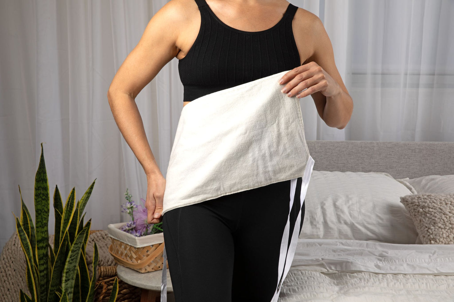 Organic Castor Oil Wrap for Liver, Pelvic, and Stomach Area (Large)